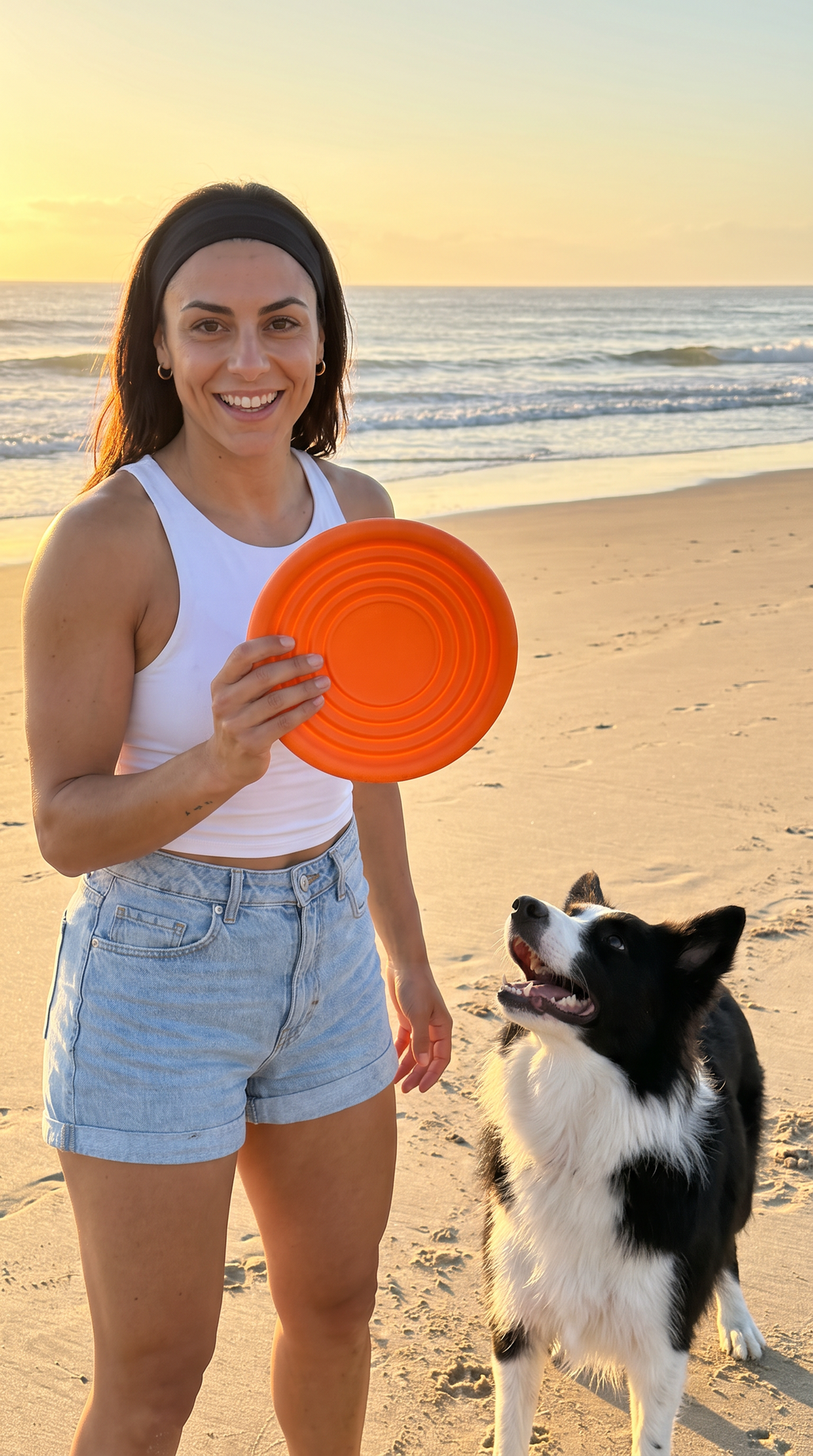 Indestructible Silicone Dog Frisbee – 15 cm